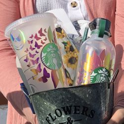 Starbucks, Cell Phone Case , Lights, Water Bottle, Cups