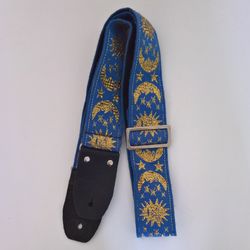 Henry Heller 2" Sun and Moon Deluxe Vintage Jacquard Guitar Strap