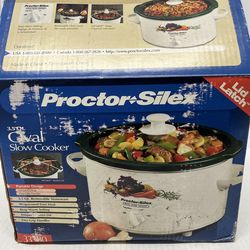 Vintage Proctor Silex 3.5 qt. Oval shaped slow cooker