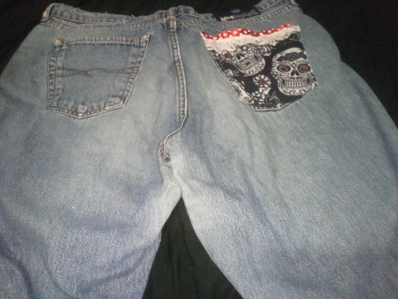 Customized Blue Asphalt Jeans Size 12
