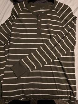G.H. Bass & Co. Striped Henley Long Sleeve Shirt