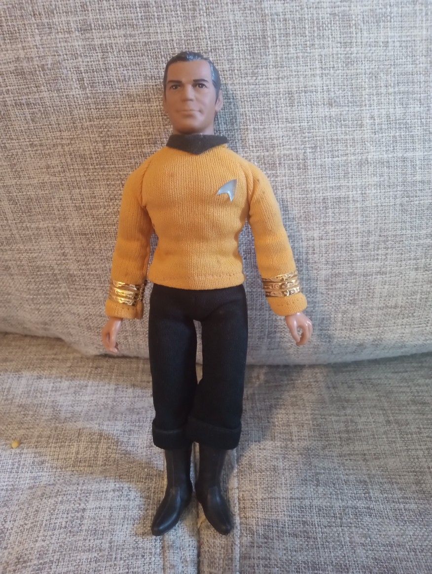 Vintage 70's Star Trek Captain Kirk Action Figure By Mego