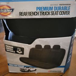 Dickies back bech seat vover new in box;14inch replacement rubber camo mast antenna 50.00 both.