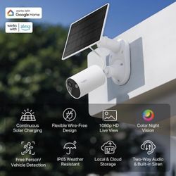 Solar Security Camera 1080p Panel (No Monthly Fee)
