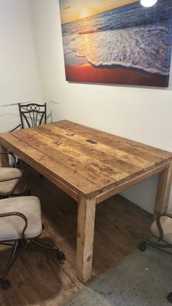 FREE wooden table with chairs
