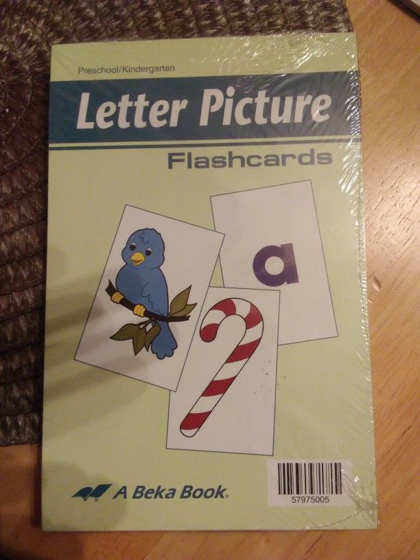 A Beka Book Preschool/ Kindergarten Letter Picture Flashcards