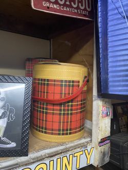 30s 40s plaid ice chest rare find vintage chevy gm bomb