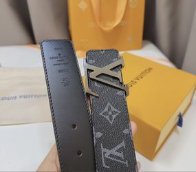 lv initiales 40mm matte black belt