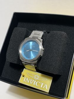 Invicta Women’s Speedway Facetio 34mm Watch Silver Tone Light Blue Face