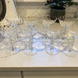 Vintage Cocktail / Martini Glasses - 8–Rare Fostoria 