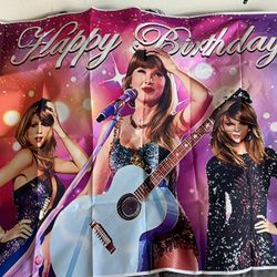 Large Taylor Swift Birthday Banner 