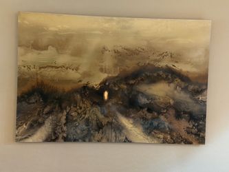 Large Abstract Canvas Wall Art – Neutral Earth Tones