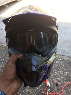 Hjc helmet cl-x6 frenzy comes with Scott Goggles