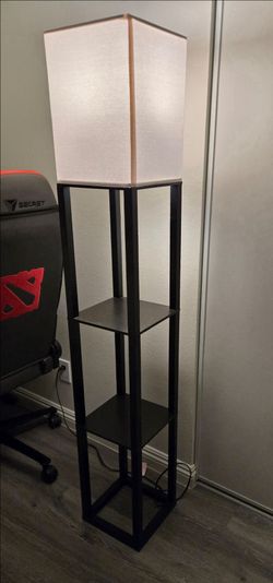 Shelf Floor Lamp Black - Threshold. 3-Way Switch