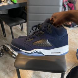Midnight Blue Jordan 5's