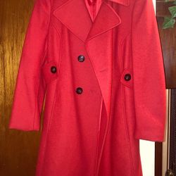 Red Wool Woman’s Coat.  
