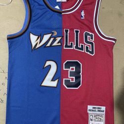 Wizards/ Bulls Jordan Mitchell And Ness Jersey Size Large And 2X