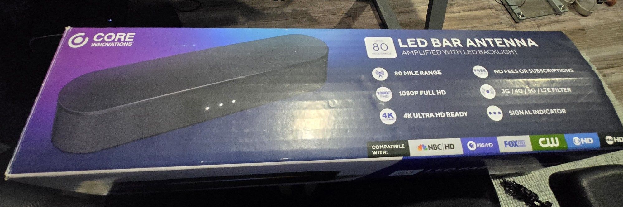 HD Tv Antenna Bar With Rgb Lights