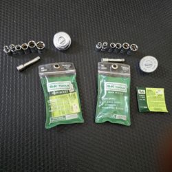 VINTAGE S-K DRESSER TOOLS 4908 1/4 SOCKET THUMBWHEEL RATCHET EXT. POUCH SET USA