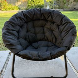 Black Saucer Chair