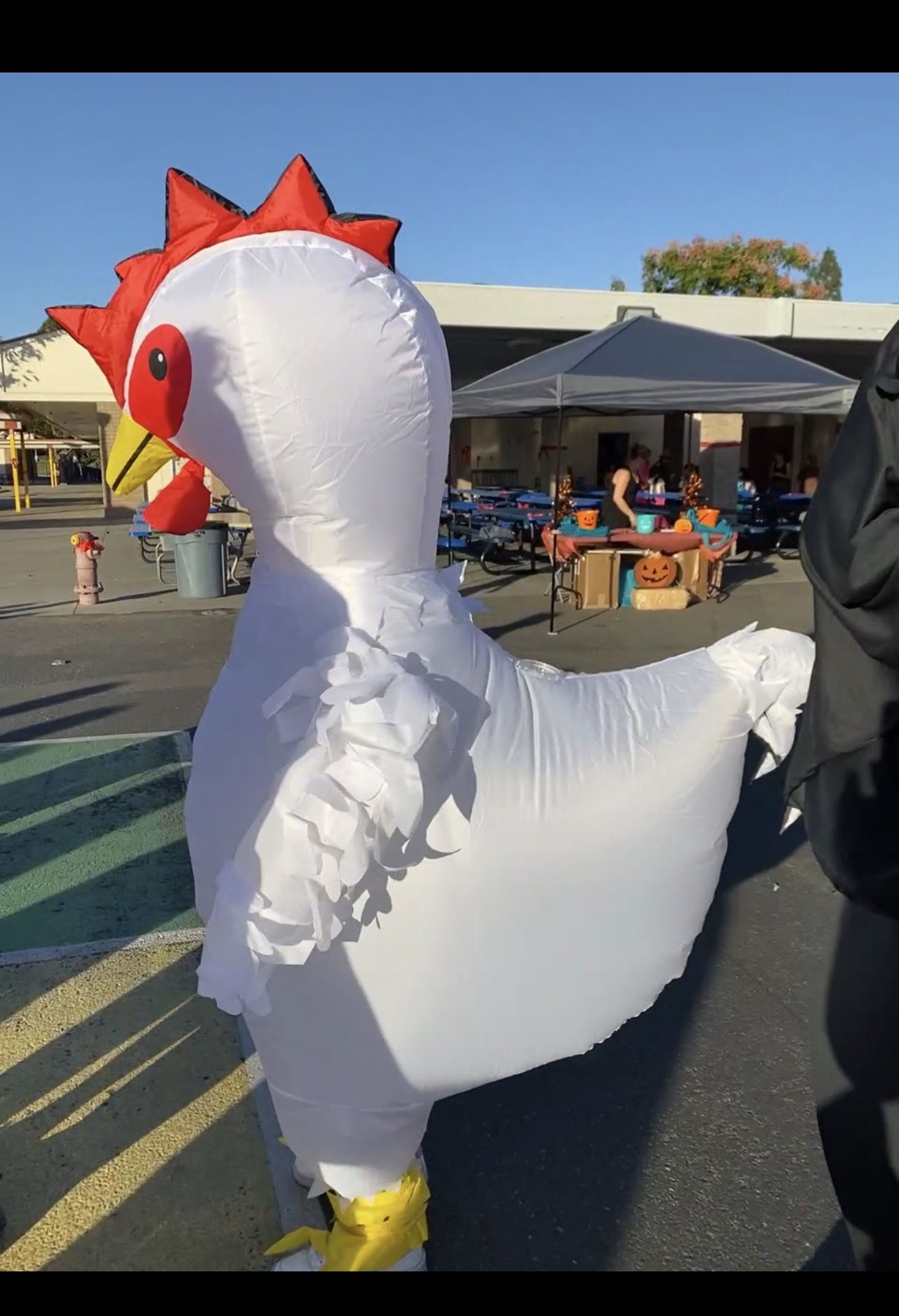 KIDS CHICKEN INFLATABLE COSTUME SELLING $35 RETAIL PRICE $60