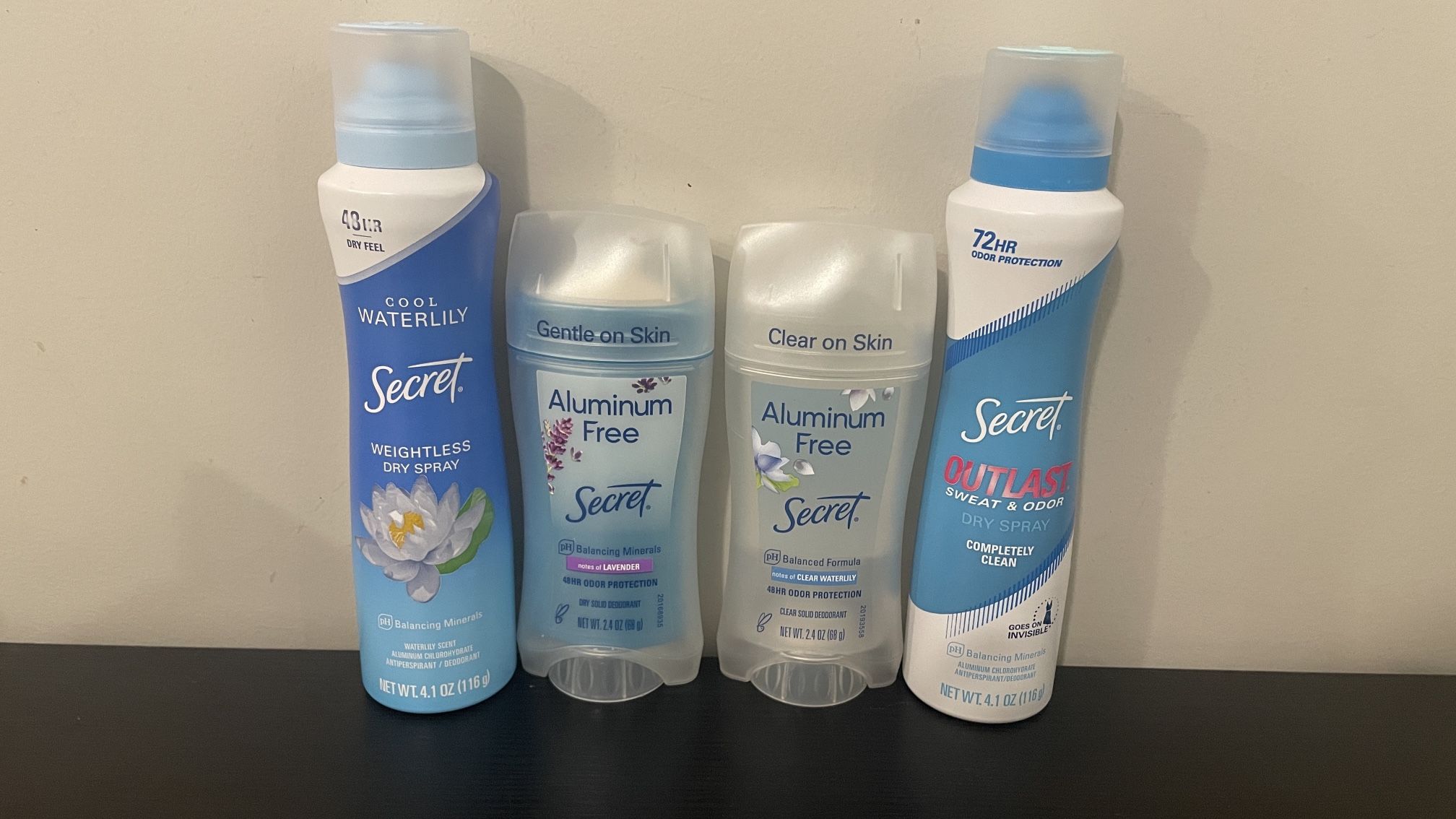 Secret body deodorant spray bundle $25