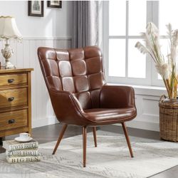 Mid Century Accent Chair With High back 