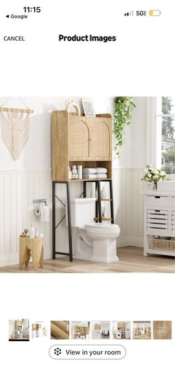 Over the toilet