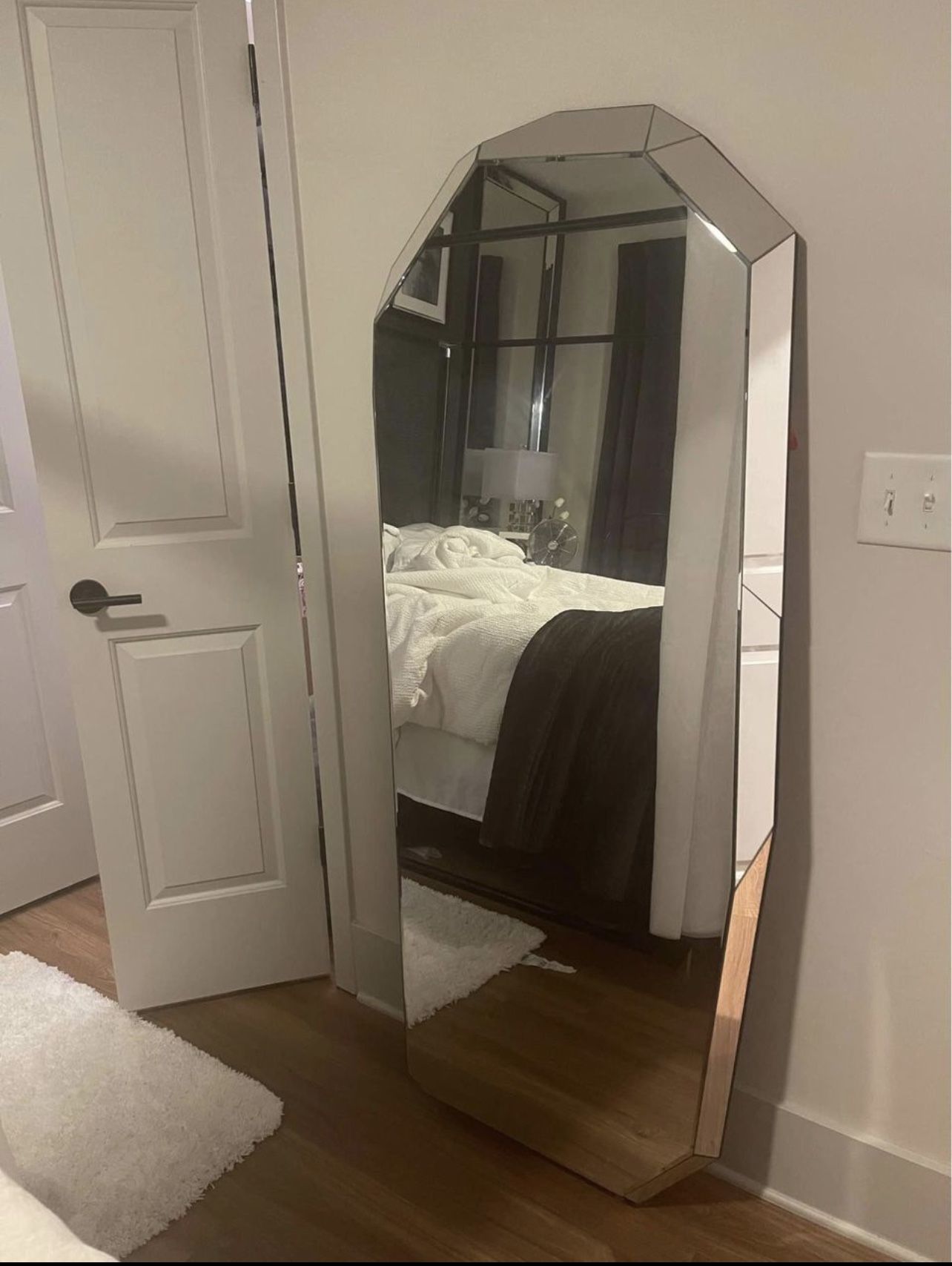 Crate and Barrel Orezi Geometric Floor Mirror