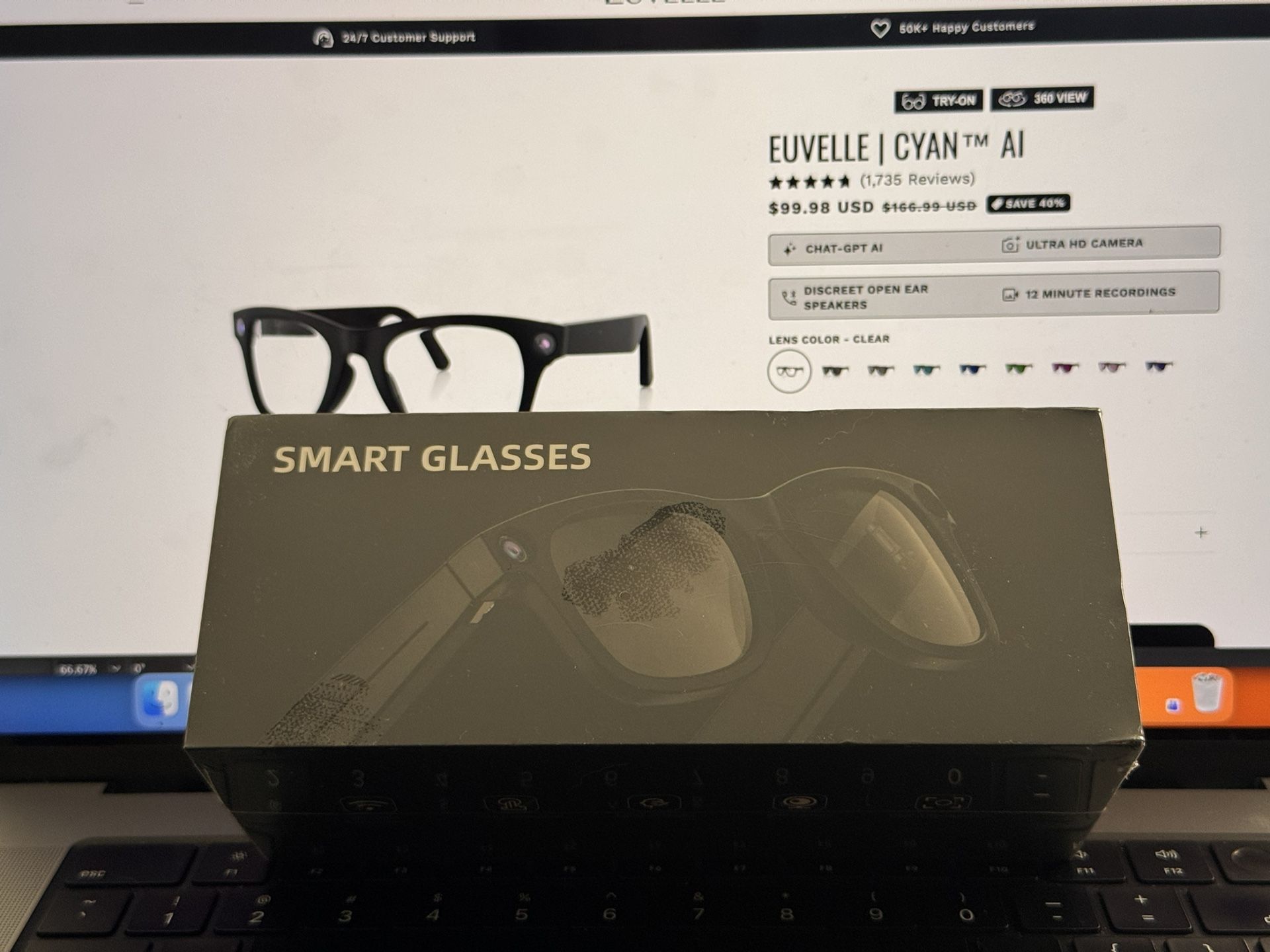 Smart AI Sunglasses with Camera & Bluetooth Audio Vintage Sports Driving Glasses