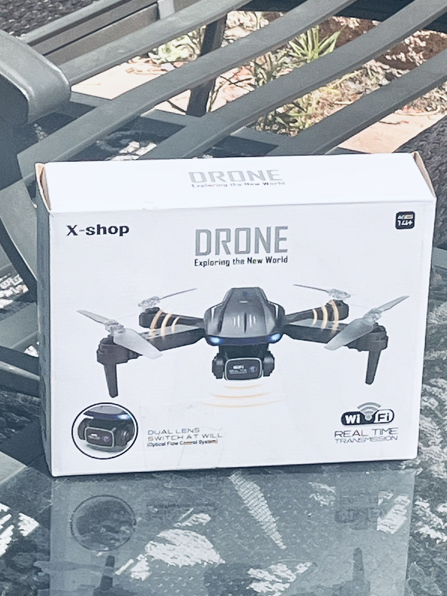 Brand new Drone with REAL WIFI TRANSMISSION Camera 1080P HD, FPV Drones with 2 Batteries,