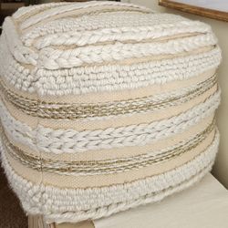 Natural Pouf Ottoman