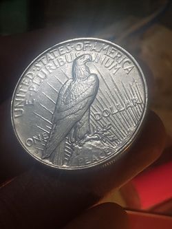 1923D Peace dollar double die reverse double tiara