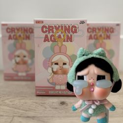 Authentic - Brand NEW CRYBABY- PopMart - CRYBABY Crying Again Series - Vinyl Face Plush Blind Box “What A Frog” - SEALED