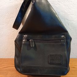 Relic Black Leather Shoulder Bag 