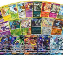100 Assorted Pokemon Cards - 1 GX Ultra Rare Card, 4 Reverse Holographic Cards, 95 Commons/Uncommons - Authentic Cards - Golden Deck