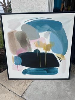 Abstract Canvas Wall Art in Black Frame