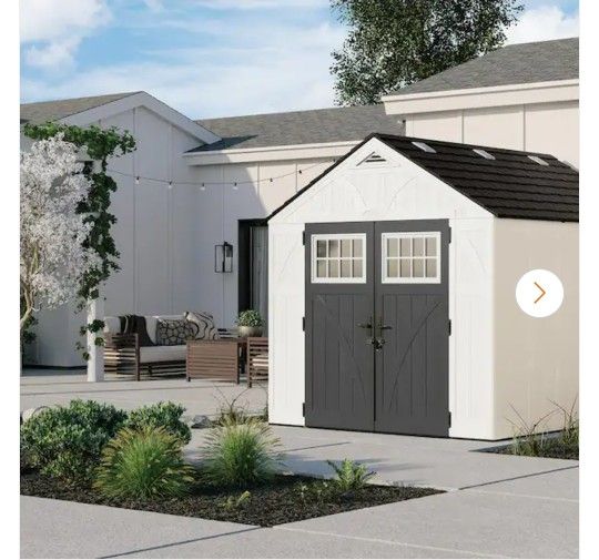 Suncast
Tremont 8 ft. W x 10 ft. D Plastic Resin Storage Shed with Floor (86 sq. ft.) in Ice Cube (White)