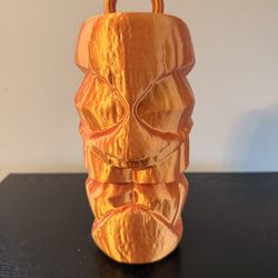 3D Printed Orange Tiki Statue 