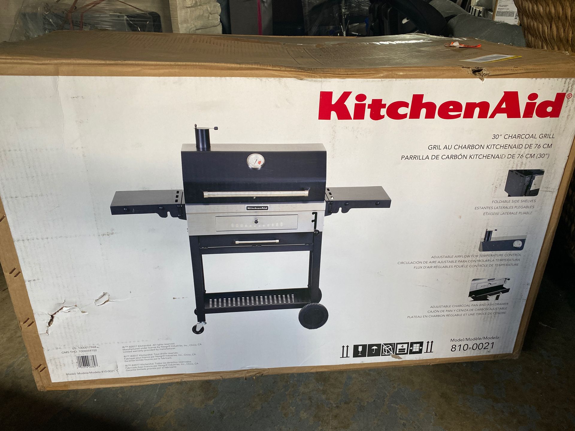 KitchenAid 30” charcoal grill