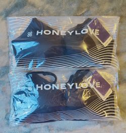 🌹 2 NEW HONEYLOVE Bras Size 34C Crossover Contour