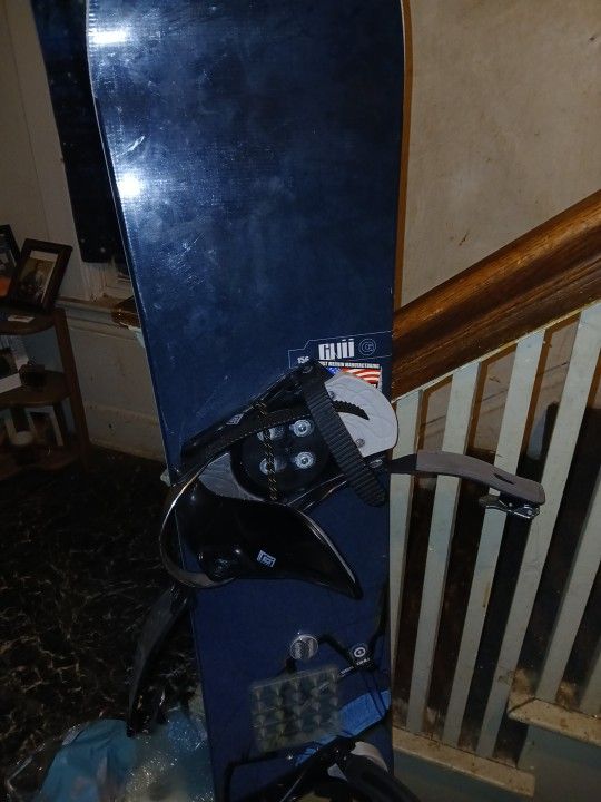 Snowboard With Snowshoes 