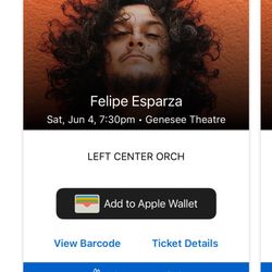 Felipe Esparza 6 Tickets All Together Can Meet In Person! 