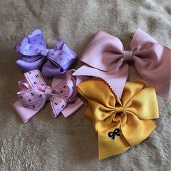 4 Ribbon Hair Bows 