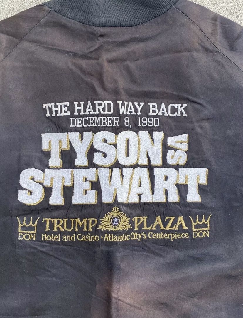 Vintage Mike Tyson & Stewart Don King Boxing Jacket Donald Trump Plaza USA