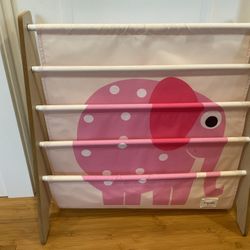 3 Sprouts Book Rack In Pink Elephant