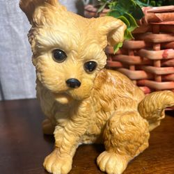 Playful Puppy Statue Figure