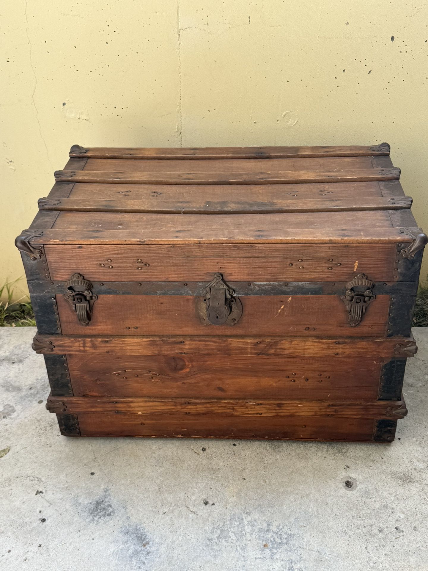 Gorgeous Wooden Vintage Trunk