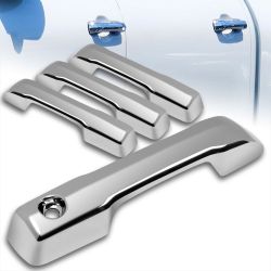 For 2022-2025 Toyota Tundra/Sequoia Chrome Door Handle Covers No Smart Keyholes -(2-DHC-2257