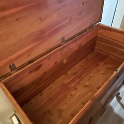 Cherry Wood Antique Hope Chest. 